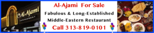 Advertisement for Ajami, a Middle-Eastern restaurant offering delicious and long-established dishes.