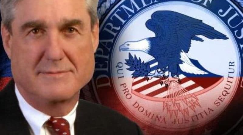 Portrait of a man with a Department of Justice emblem in the background.